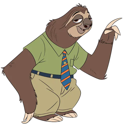 Image Cartoon Sloth PNG Background for Design