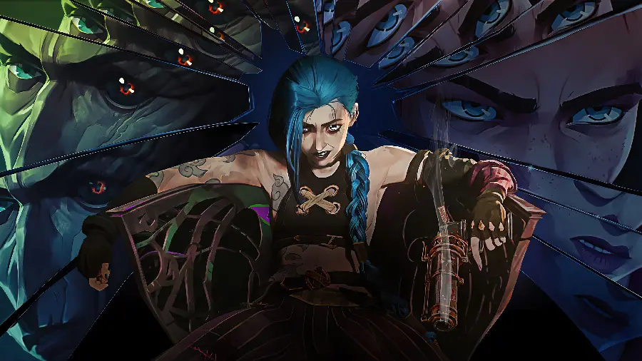 Jinx thinking wallpaper
