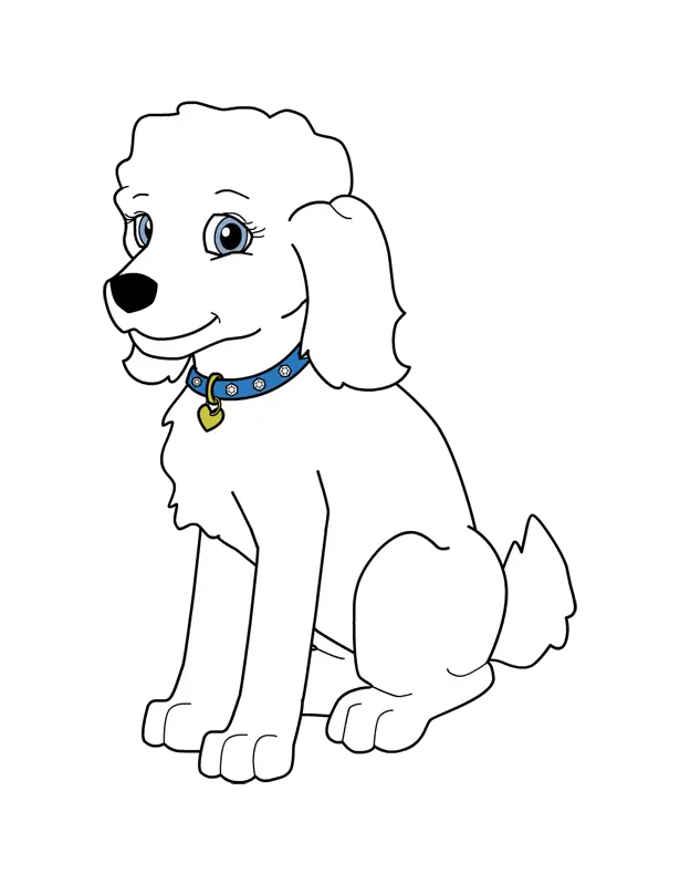 Black and White Dog Painting Stock Image for Photo Editors PNG