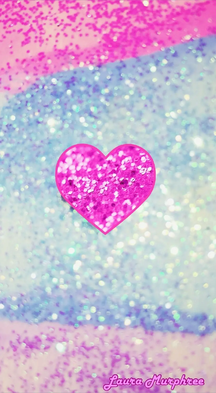 Pink Wreath Background with Luxury Heart Effect