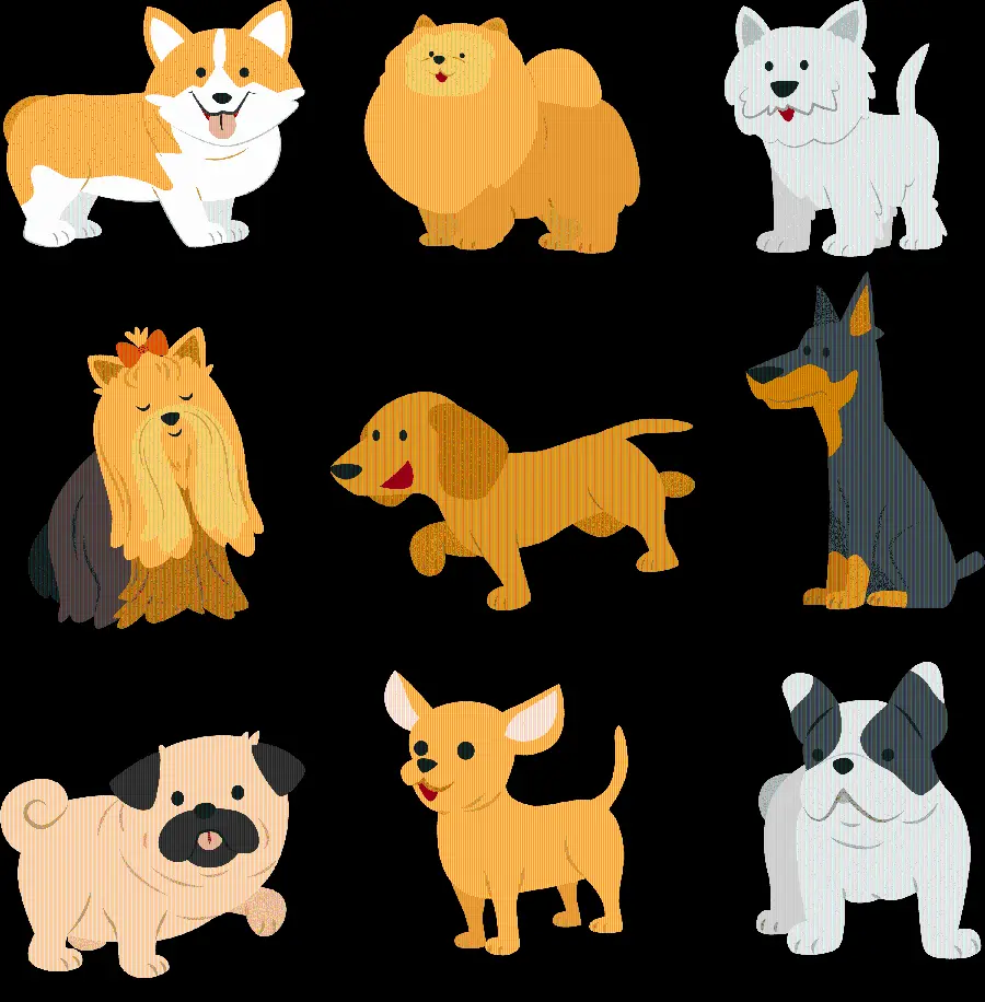 Background image of dog painting with different breeds and very beautiful 