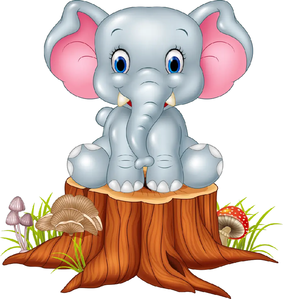 Cute Cartoon Elephant Image for Advertising Designs