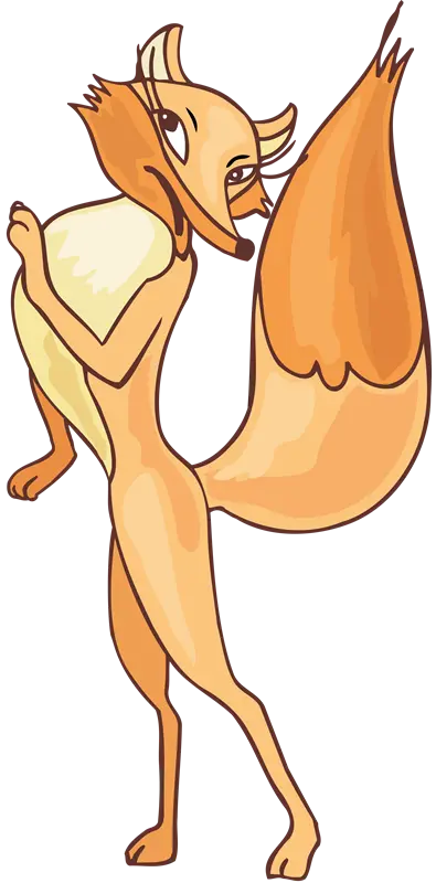 Stock image of a fox painting for a girl's background