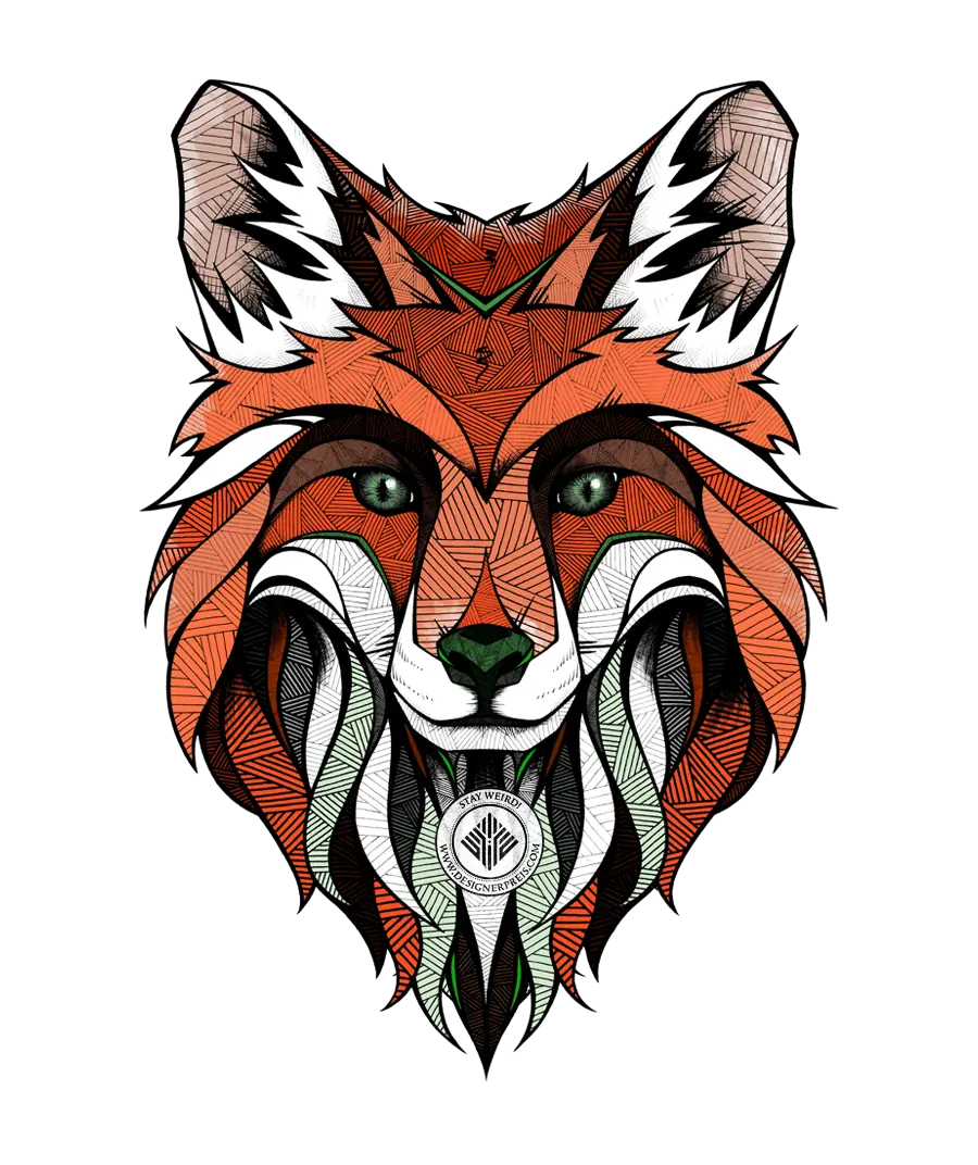 Cool and spectacular fox painting background for making video clips