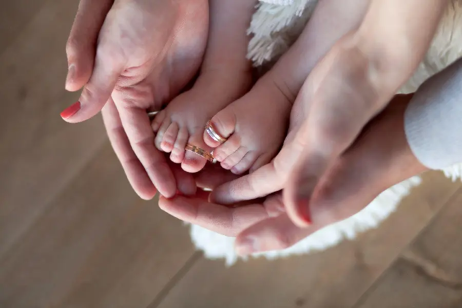 Wallpaper and background of a happy family in hands together for a happy life