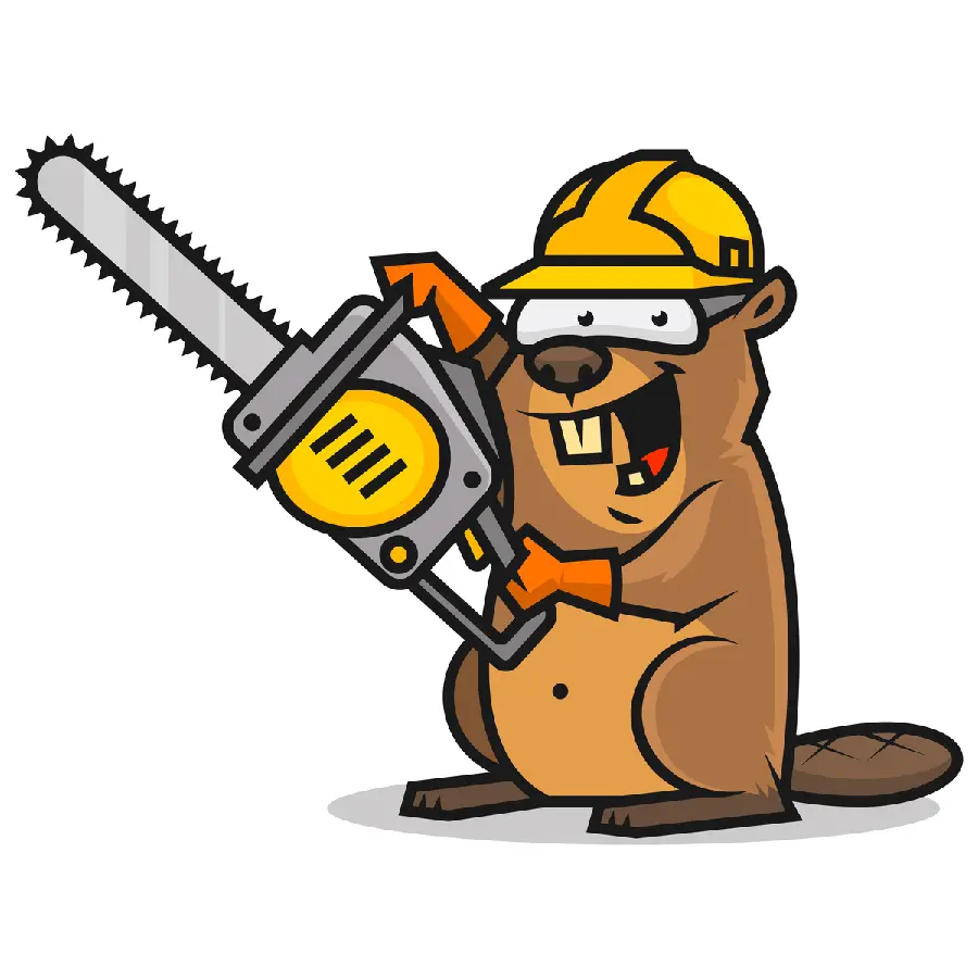 Transparent Animated Beaver Image for Digital Designs
