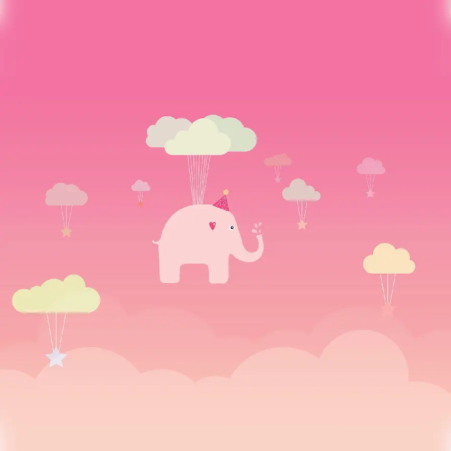 Special and Funny Pink Elephant Graphic Photo