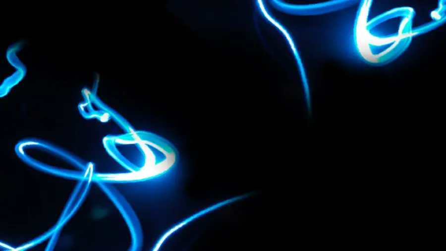 Download a blue neon picture of jumbled shapes for the profile