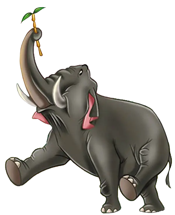 Cartoon Elephant Animated for Print Projects PNG