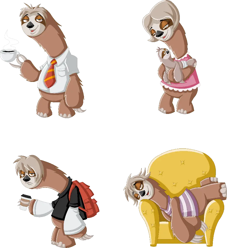 Photoshop Ready Sloth Animal Wallpaper PNG