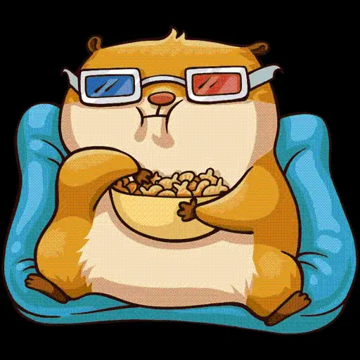 Free HD image of hamster with 3D glasses