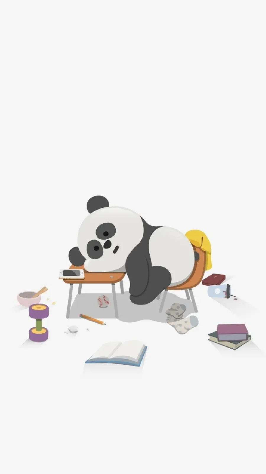 Download completely free iPhone background with panda design