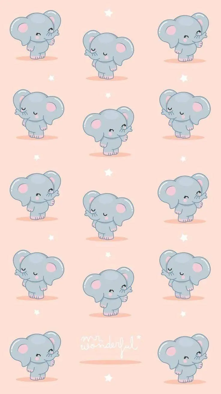 Pink Elephant Wallpaper with Fantasy Design