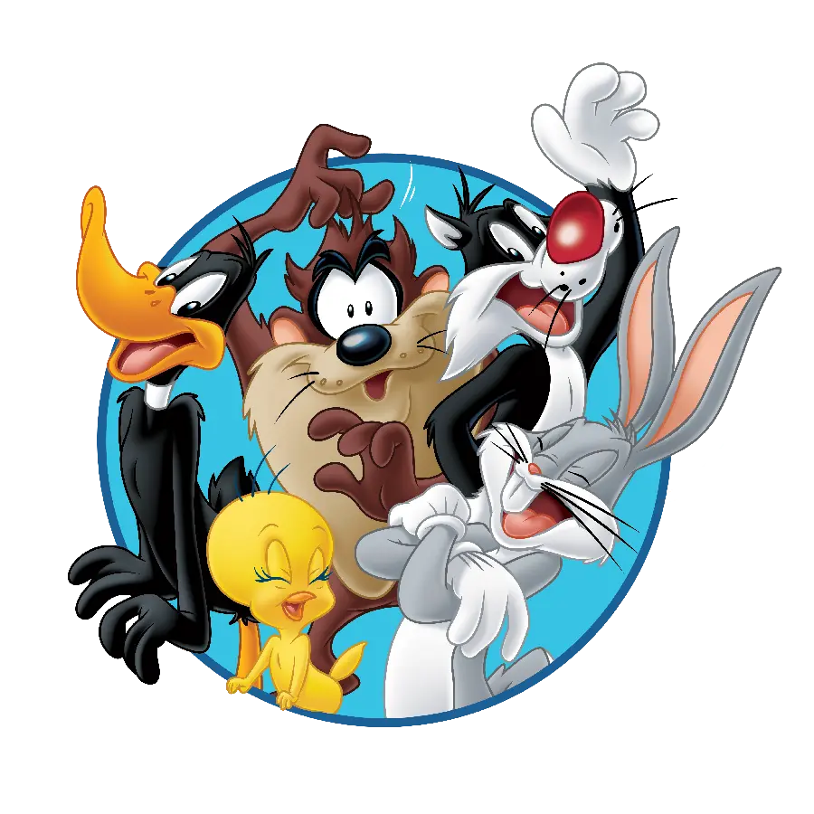 Image of Bugs Bunny cartoon rabbit along with other Looney Tunes characters PNG