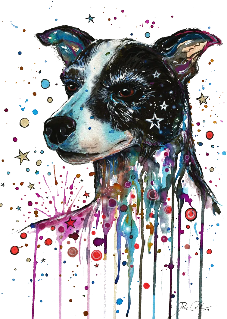 Download a professional and special design of a dog painting
