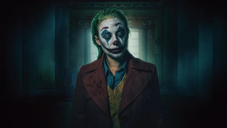 Download the scary image of the Joker in the movie Common Madness