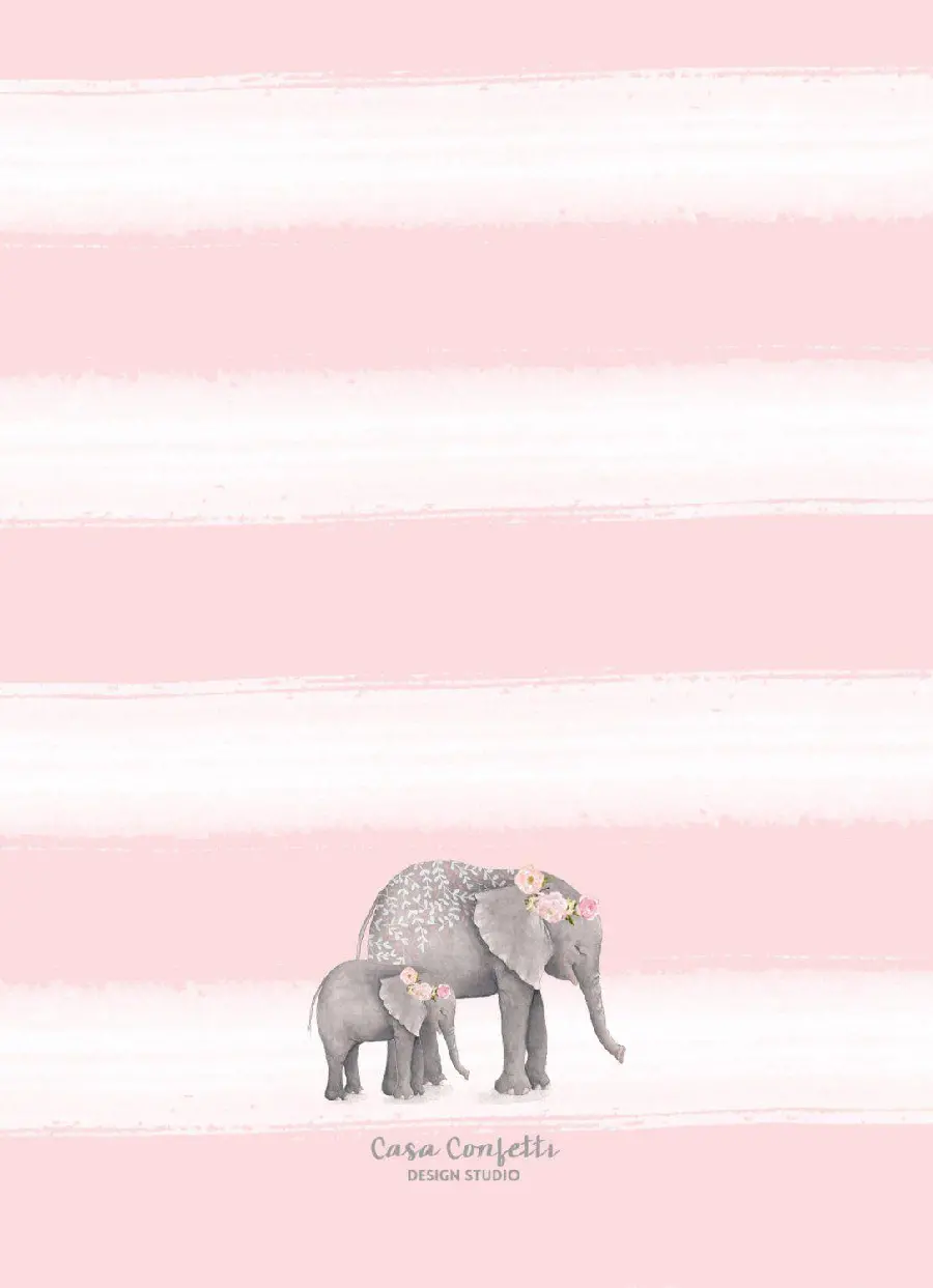 Cute Pink Elephant Photo for Background