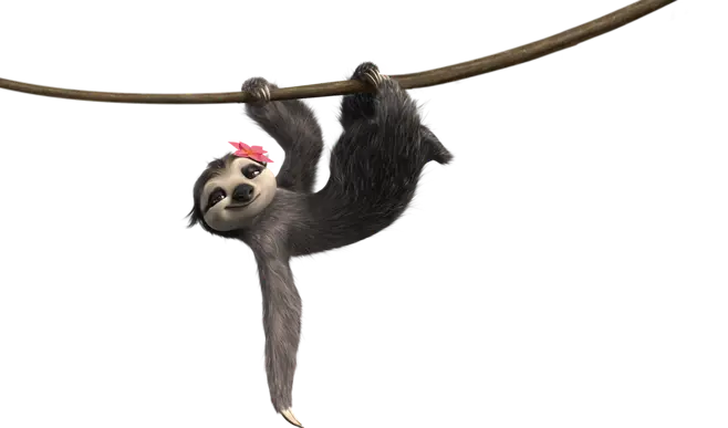 Cool background of sloth girl for PNG profile