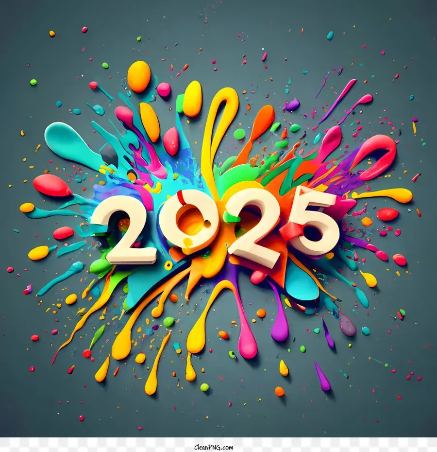 Colorful 2025 Photo Text with Creative Design
