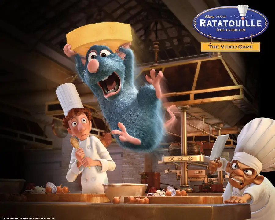 Chef Mouse Background Running Away from Danger