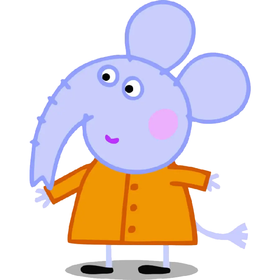 Simple Cartoon Elephant for Graphic Designs