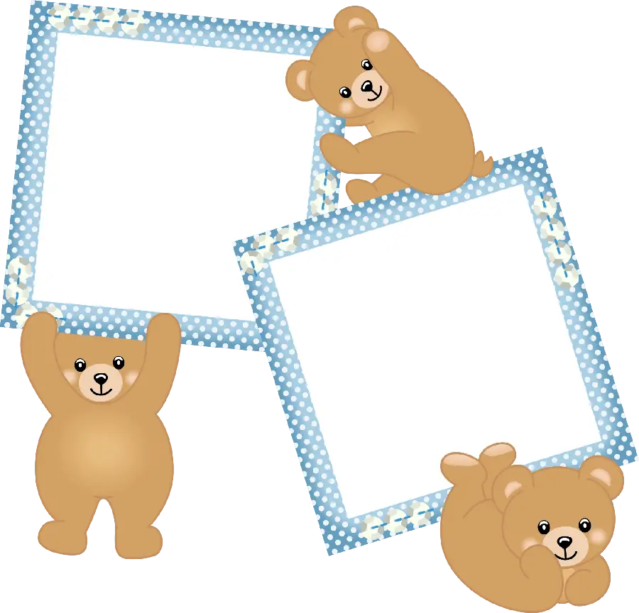Download Frame with Cartoon Bear Drawing Design for Writing Text