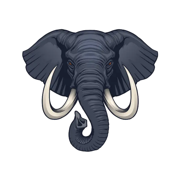 Simple Elephant PNG for Use in Creative Projects