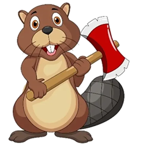 Download Painted Beaver File Without Background for Graphic Designers