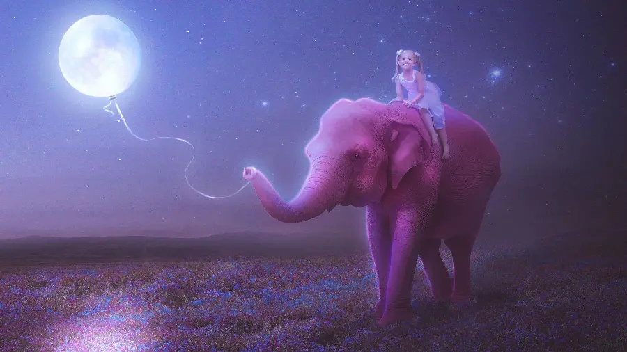 Pink elephant wallpaper photo for background