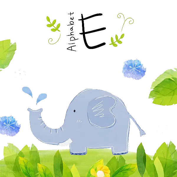 Free Download Colored Cartoon Elephant PNG for E-Printing with Profession