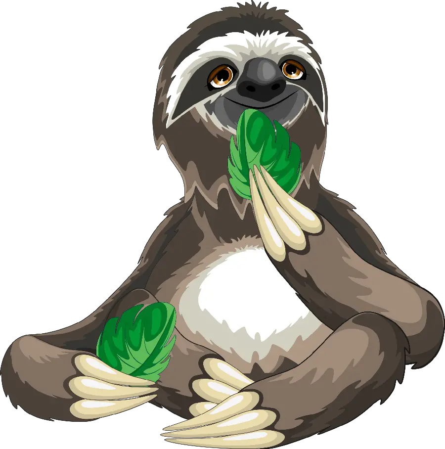 Lovely Sloth Wallpaper in PNG format for free