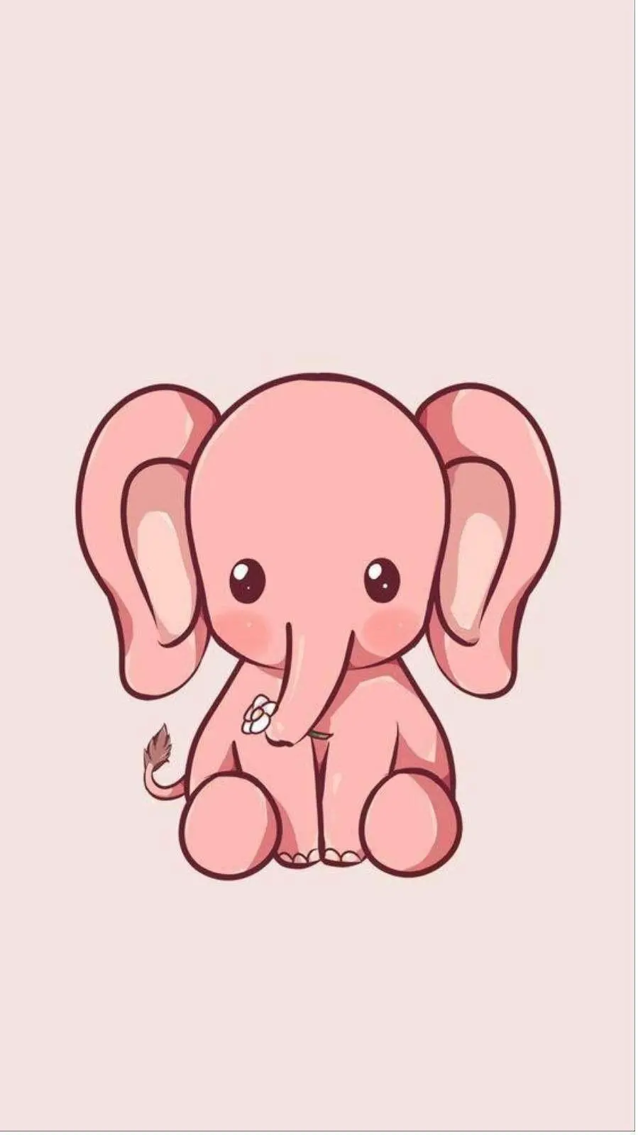 HD Cartoon Pink Elephant Photo