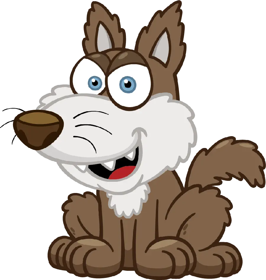 Download a funny cartoon wolf wallpaper for social media profiles