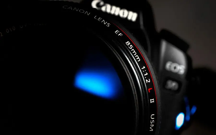 Close-up of Camera Lens for Profile