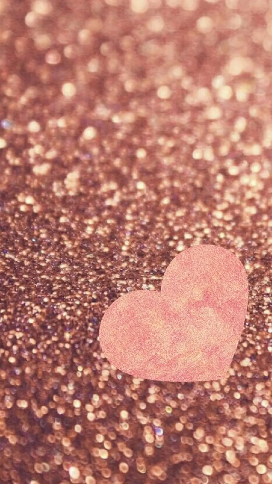 Glitter Rose Gold Glitter Heart For Smartphones