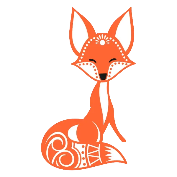 Background image of a fox painting in png format