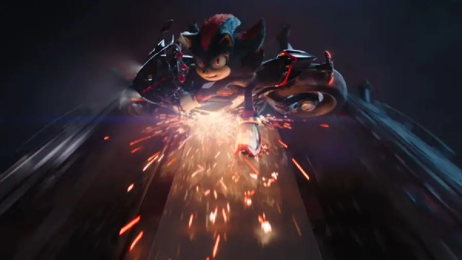 Action scene from the animation Sonic Shadow