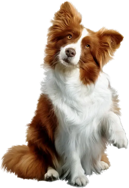 Beautiful Real Border Collie Dog Background PNG