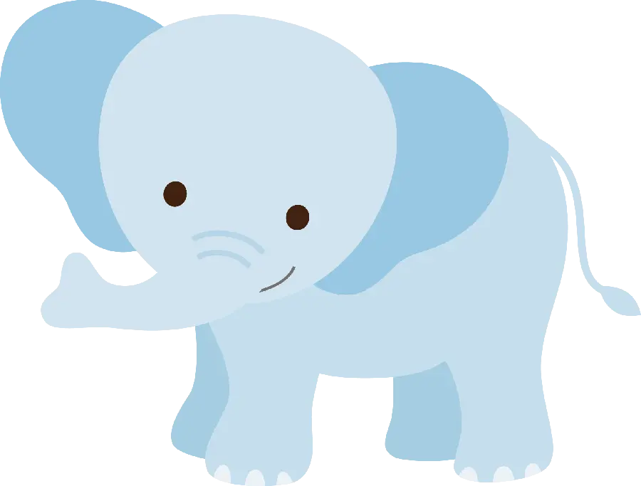 Simple Cartoon Elephant PNG Image for Creative Projects