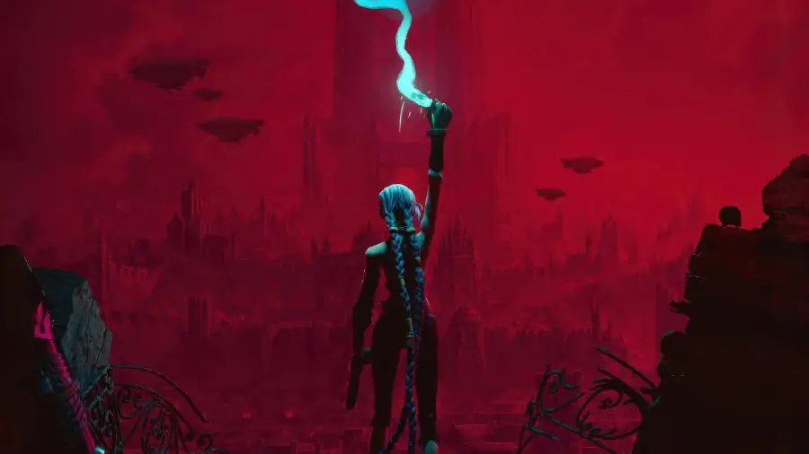Jinx in the Darkness Zaun Art Wallpaper