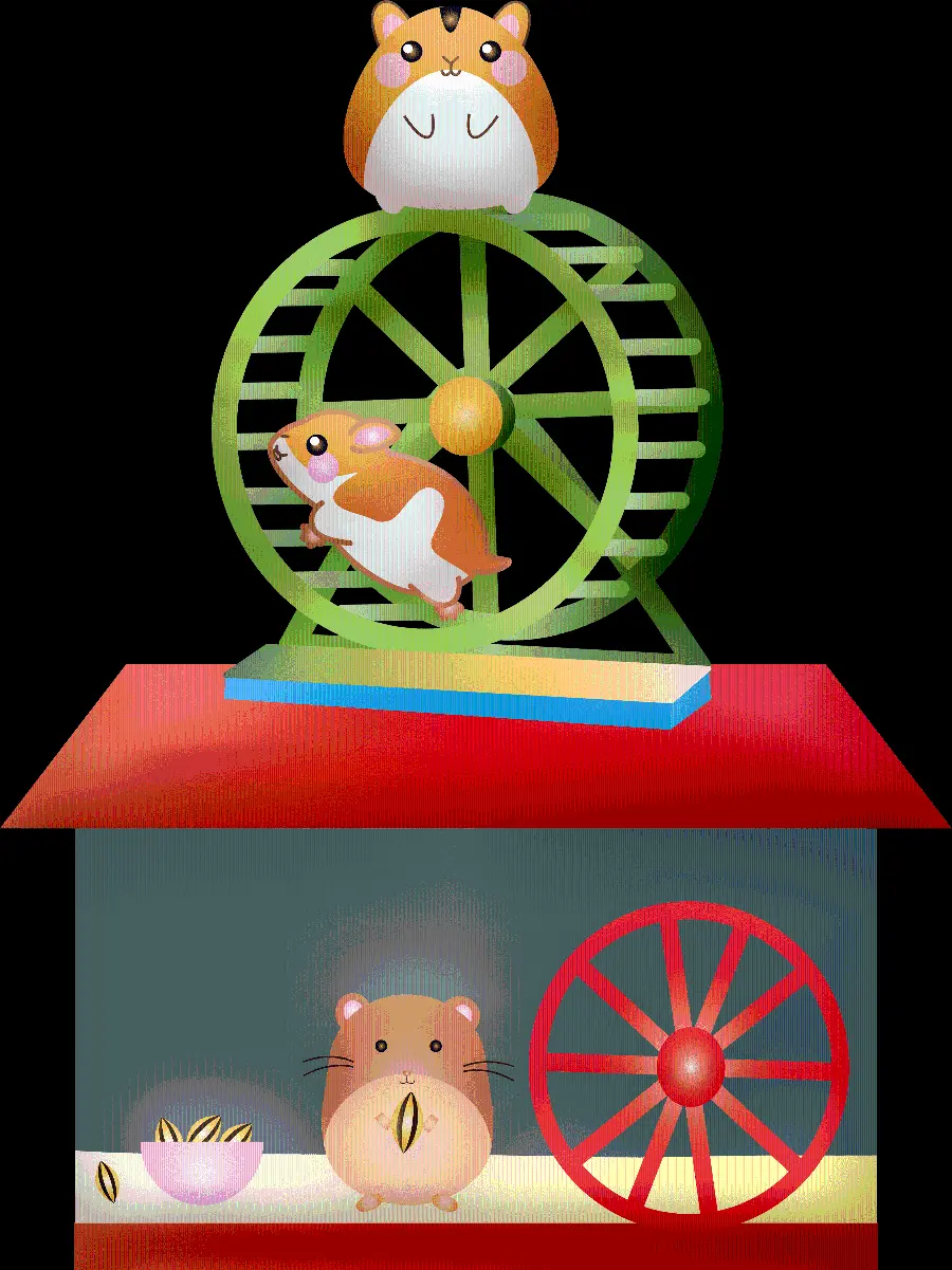 Hamster Cage Cartoon Hamster PNG Images Cut Out