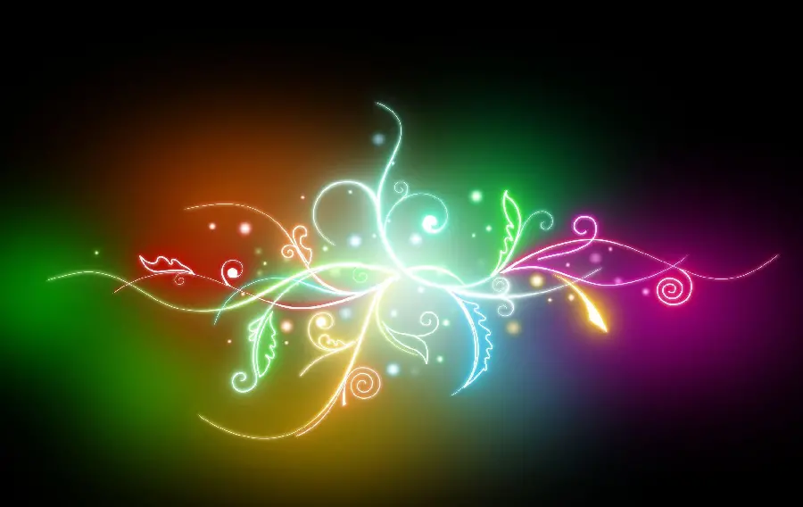 Download a picture of jumbled neon colors in a frame 