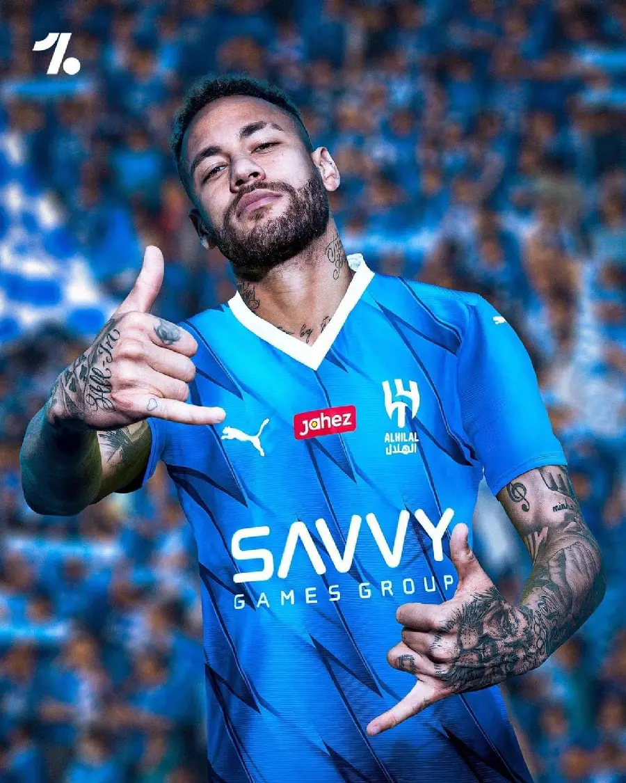 High quality wallpaper image of Neymar in the Al Hilal