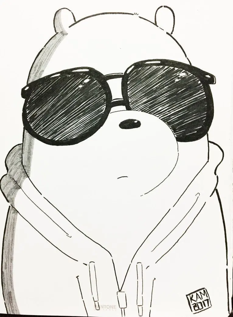 Black and White Polar Bear Background Photo for Wallpaper
