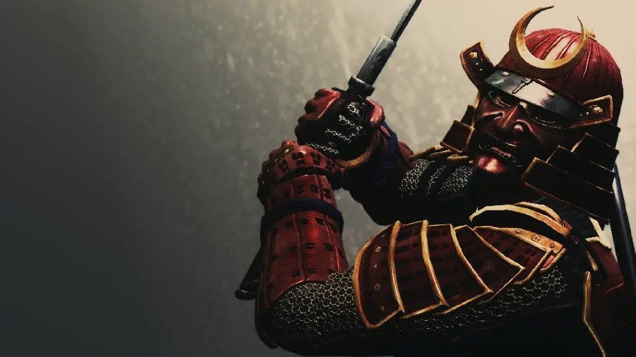 Old Samurai Wallpaper with Dark Background
