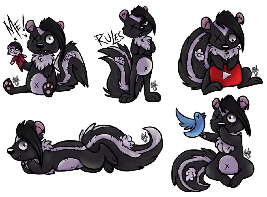 Photo of a funky weasel PNG for design and animation