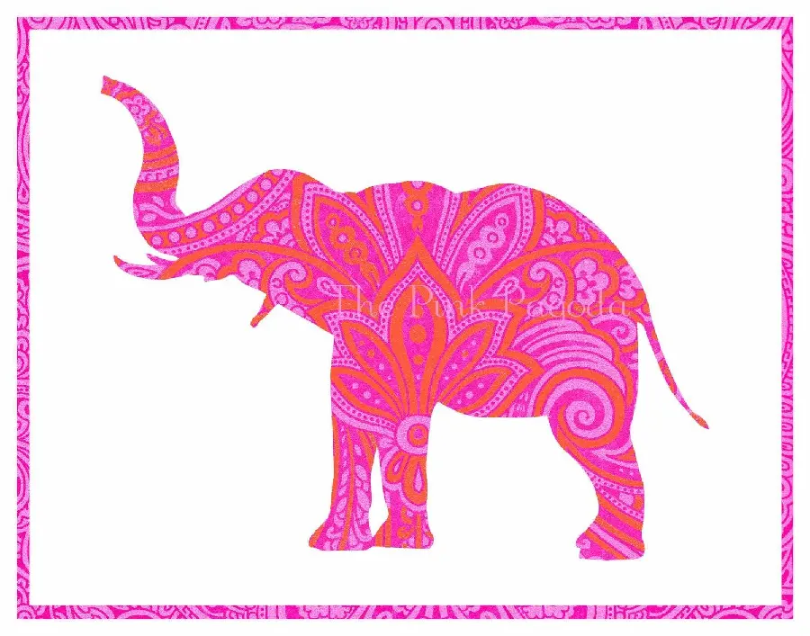 Download Pink Elephant Image for Printing