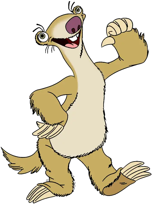 Photo of Sid the Sloth, the Popular Cartoon Character from Ice Age in PNG Format