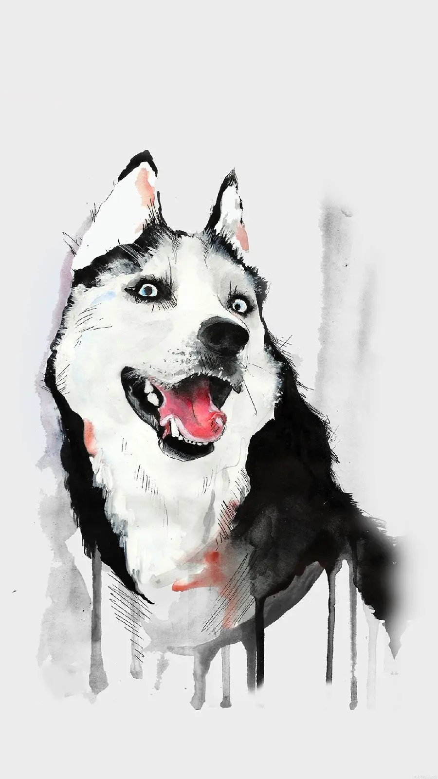 Amazing Wallpaper of Artistic Painting of Red Husky