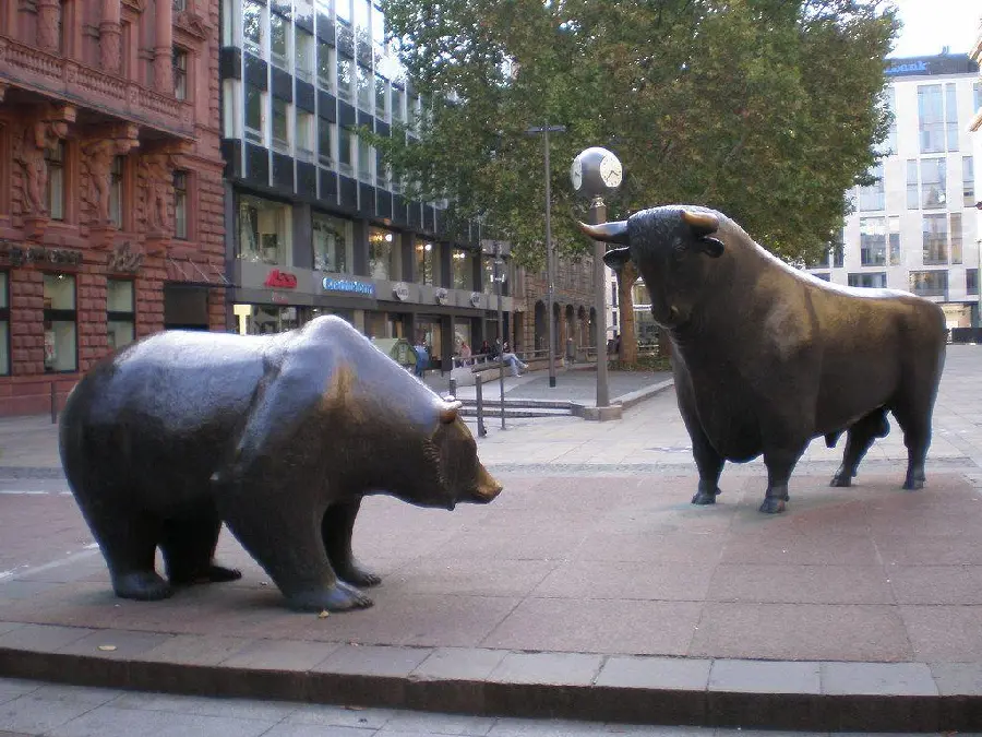 Download Laptop Background of Bull and Bear Market for Economists